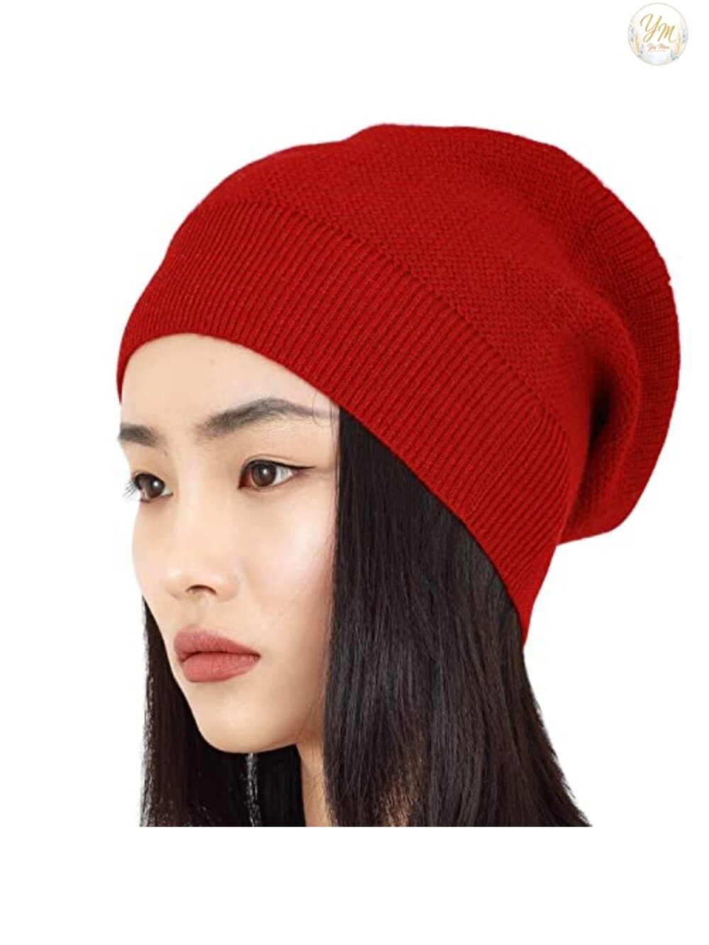 100% Cashmere Beanie Hat for Women in Gift Box Slouchy Winter Skull Cap